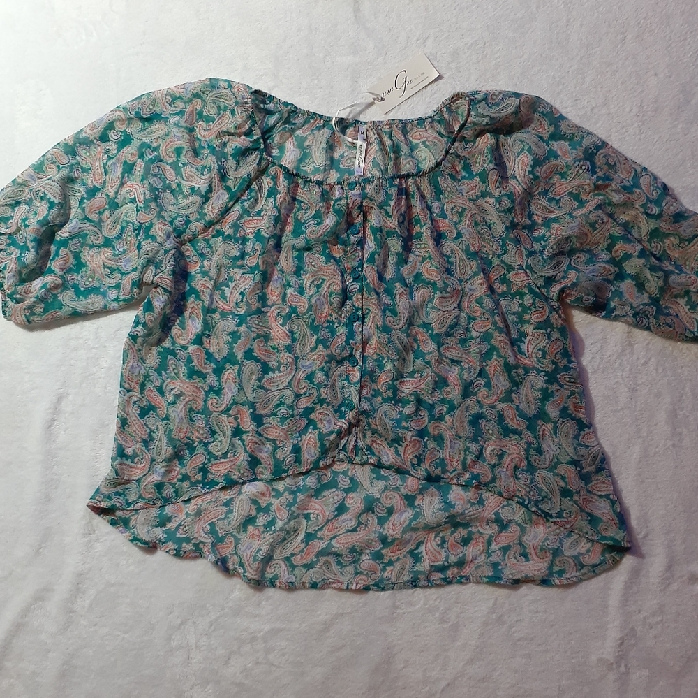 Umgee Paisley Print Blouse sz.M